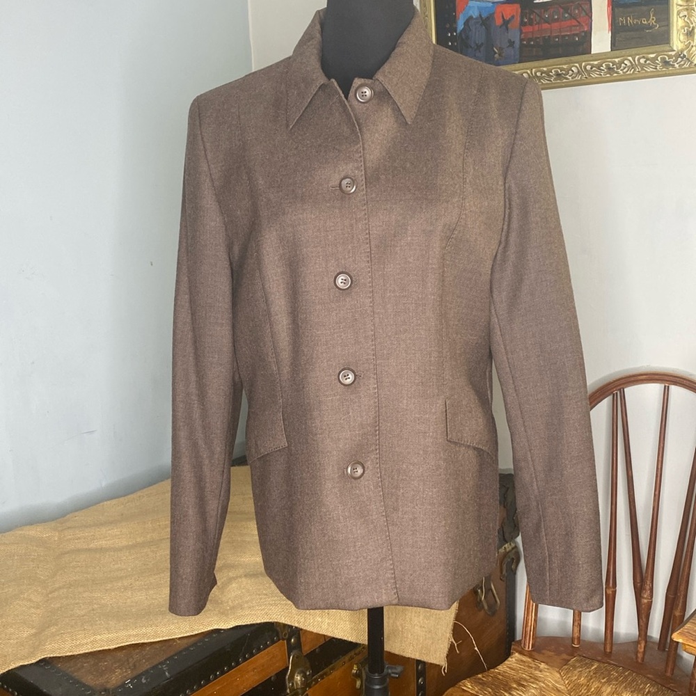 - Pendleton Brown 100% Virgin Wool Blazer